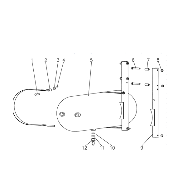 FIJACIÓN DE DEPÓSITO DE AIRE PARA TRACTOCAMIÓN Ⅲ