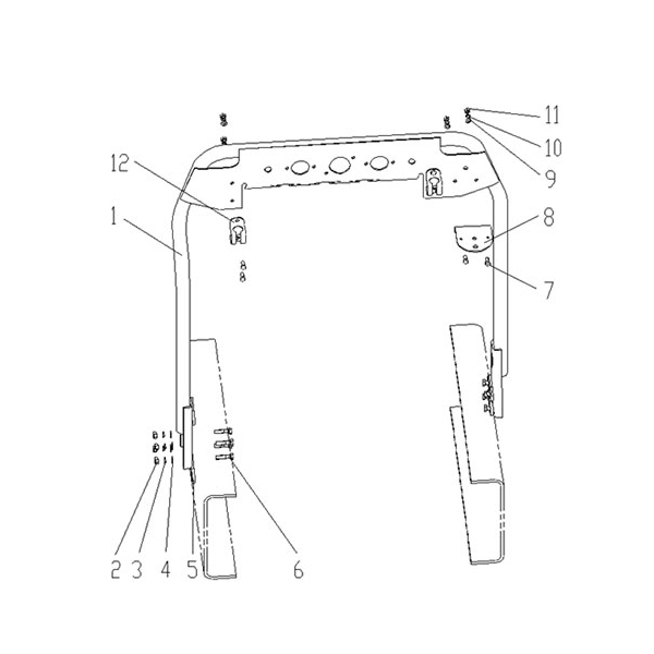 Conjunto de soporte de tubo de espiral de tractor