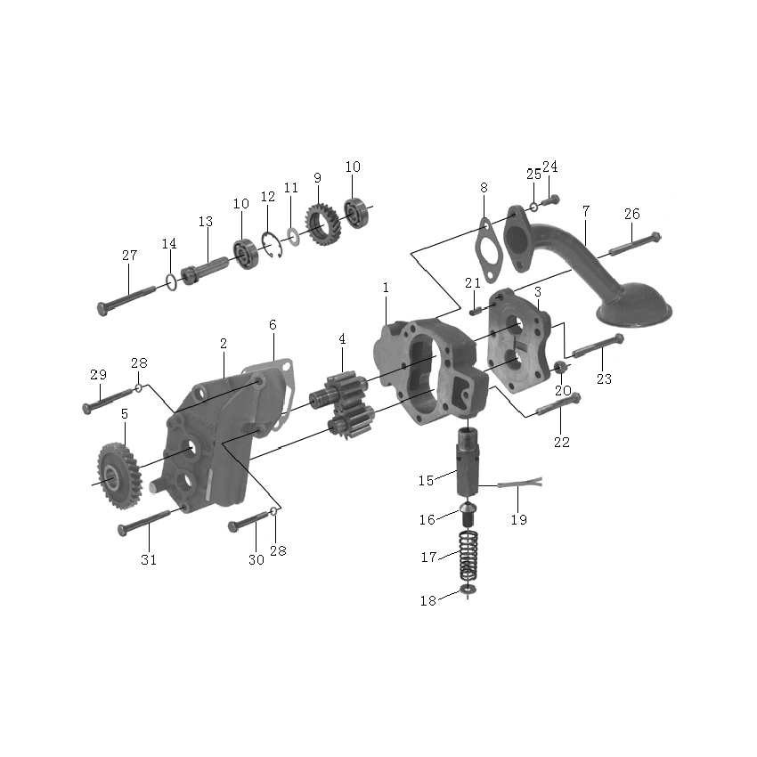 Wd615 pompe À huile