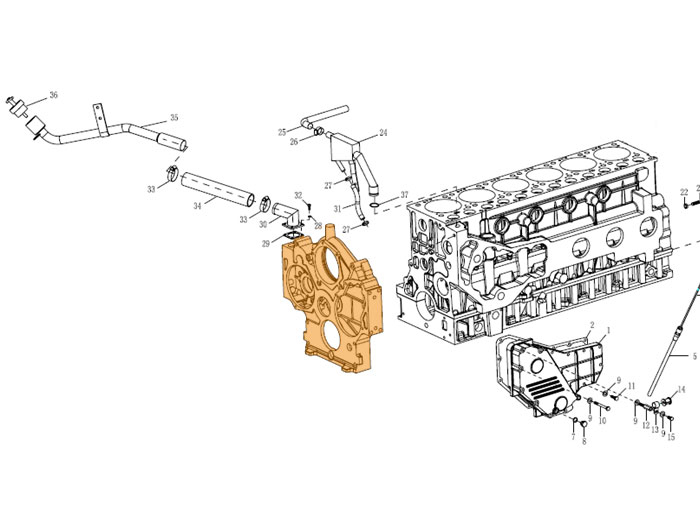 SINOTRUK HOWO WD615.47定时齿轮箱61557010008A