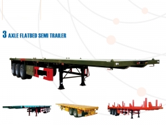 Satisfying Hot Sale Flatbed Semi Trailer for 20' 40', 40 Feet Flatbed Truck Trailer, 20ft Container Trailer Online